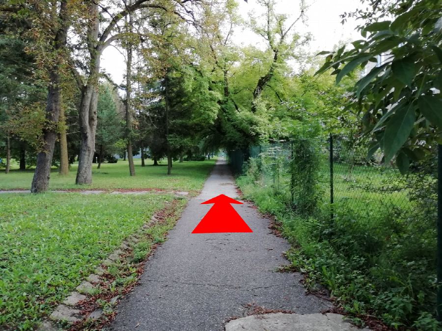 8 · Chodníkom cez park